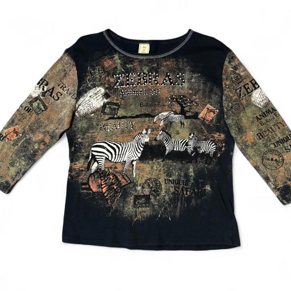 Apt. 9 Women's Black and Multi Shirt